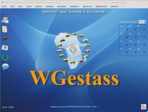 Wgestass Menu principal